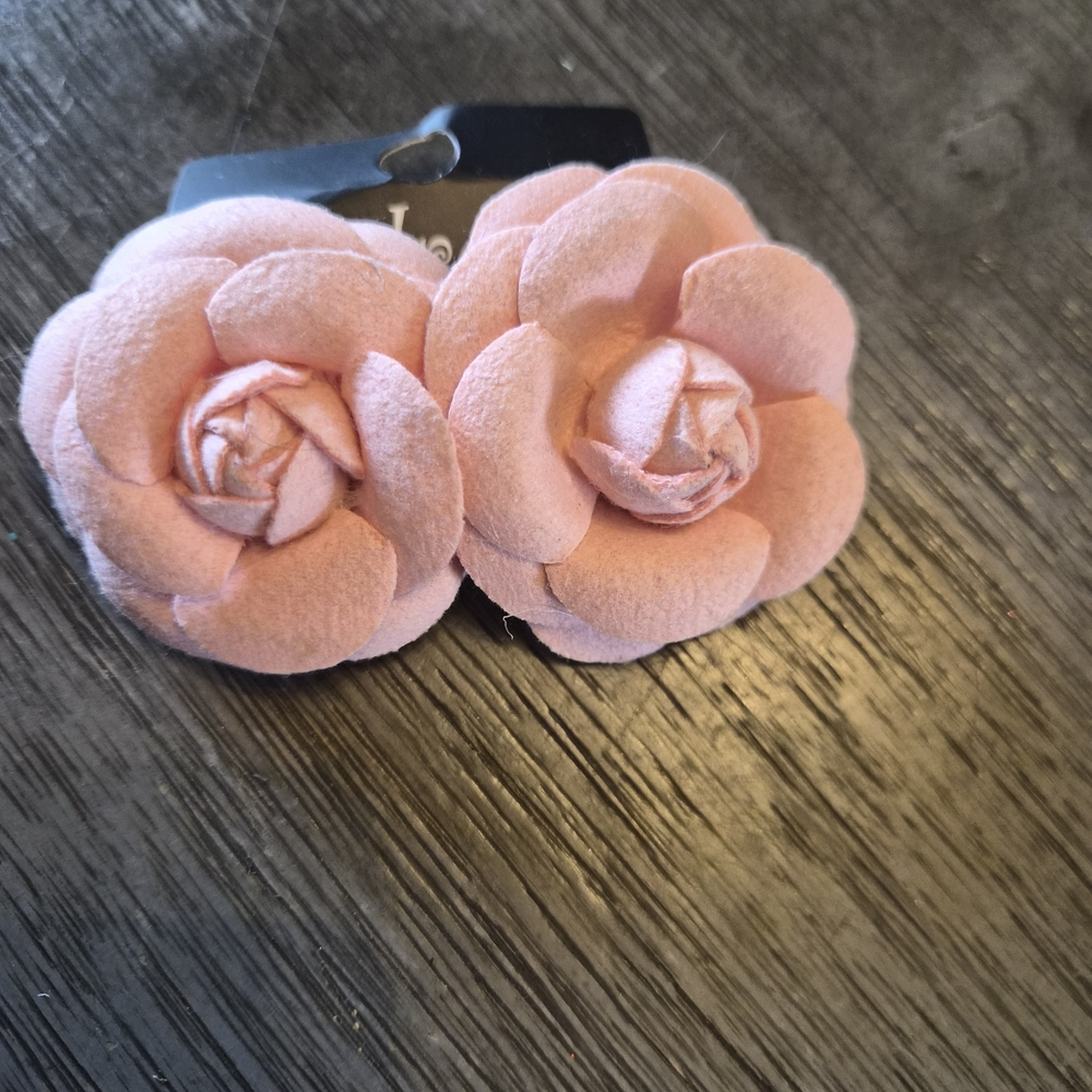 Elegant Pink Floral Earrings